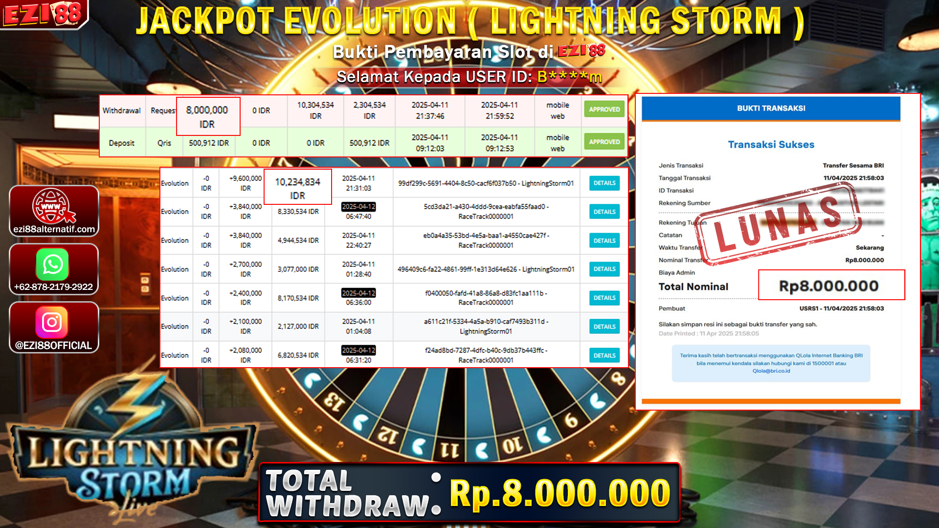 JACKPOT EVOLUTION ( LIGHTNING STORM )