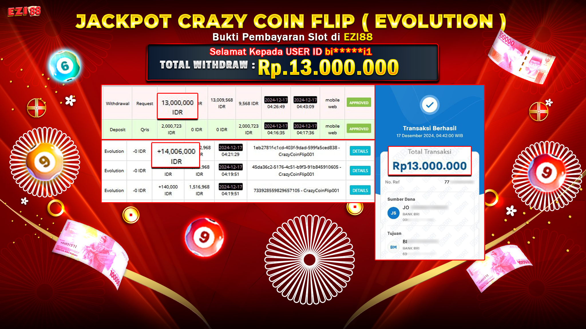 JACKPOT CRAZY COIN FLIP ( EVOLUTION )