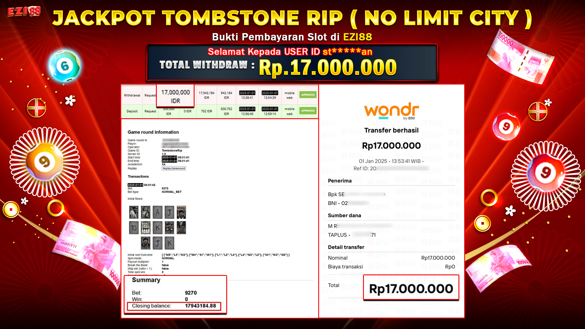 JACKPOT SLOT NOLIMIT CITY TOMBSTONE RIP