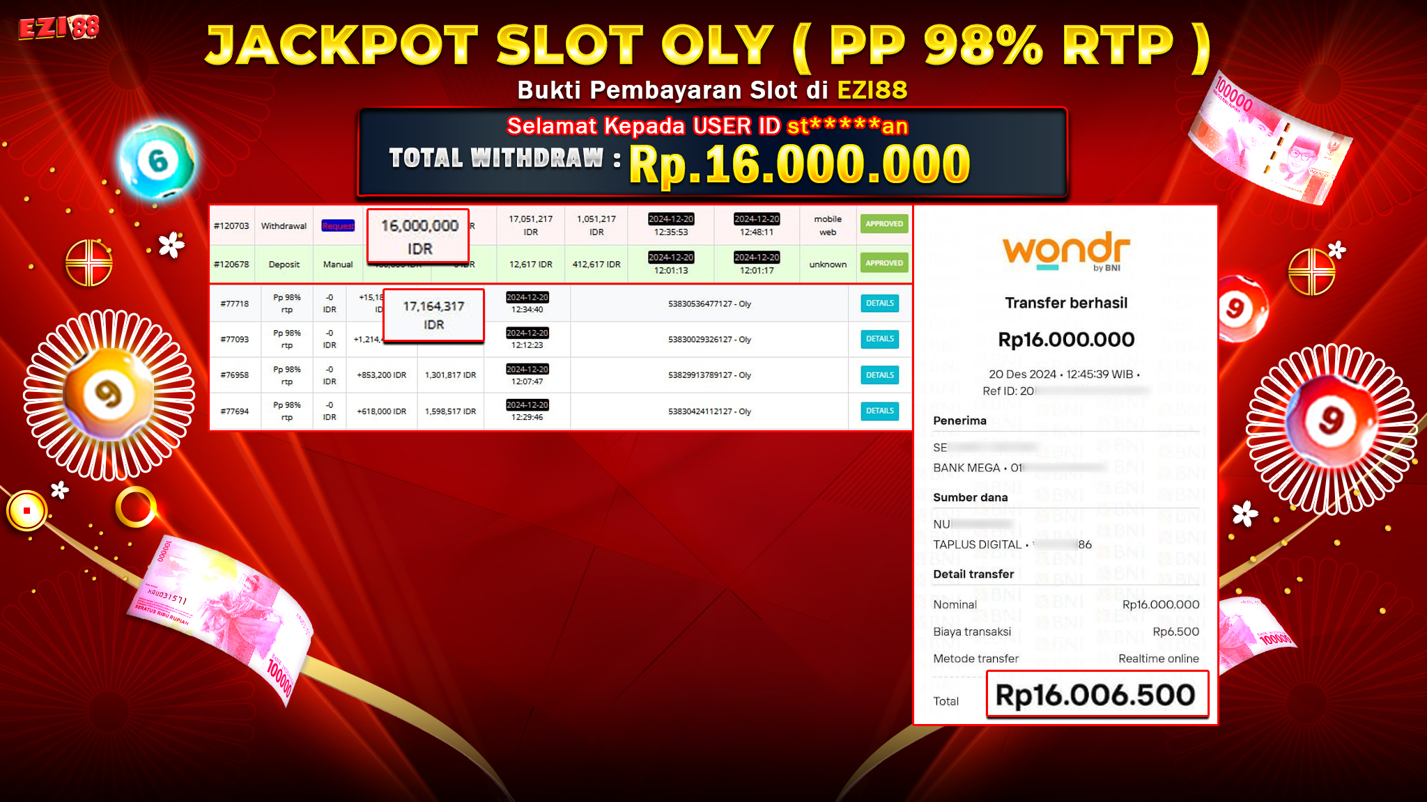JACKPOT SLOT OLY ( PP 98% RTP )