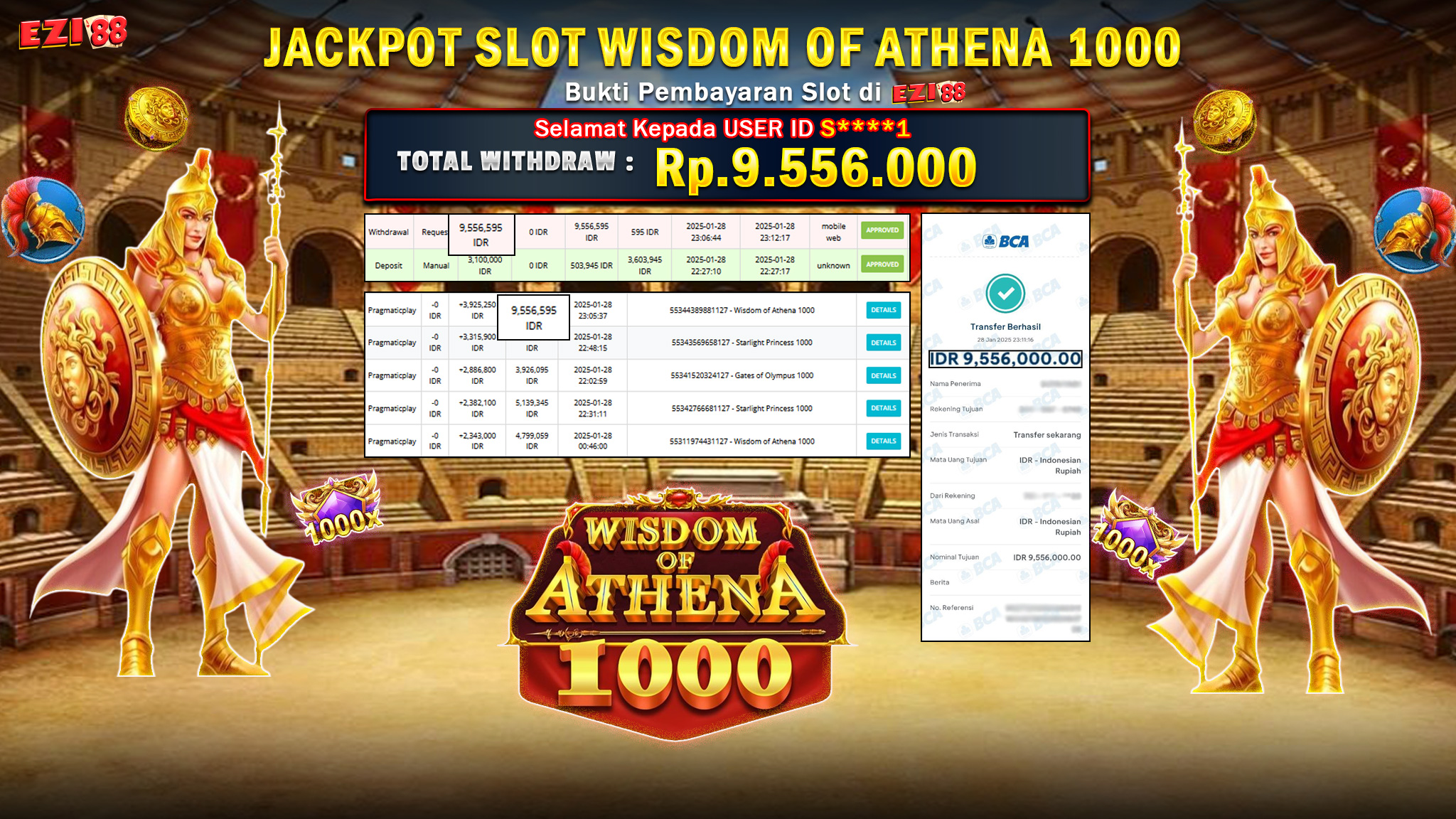 JACKPOT SLOT WISDOM OF ATHENA 1000