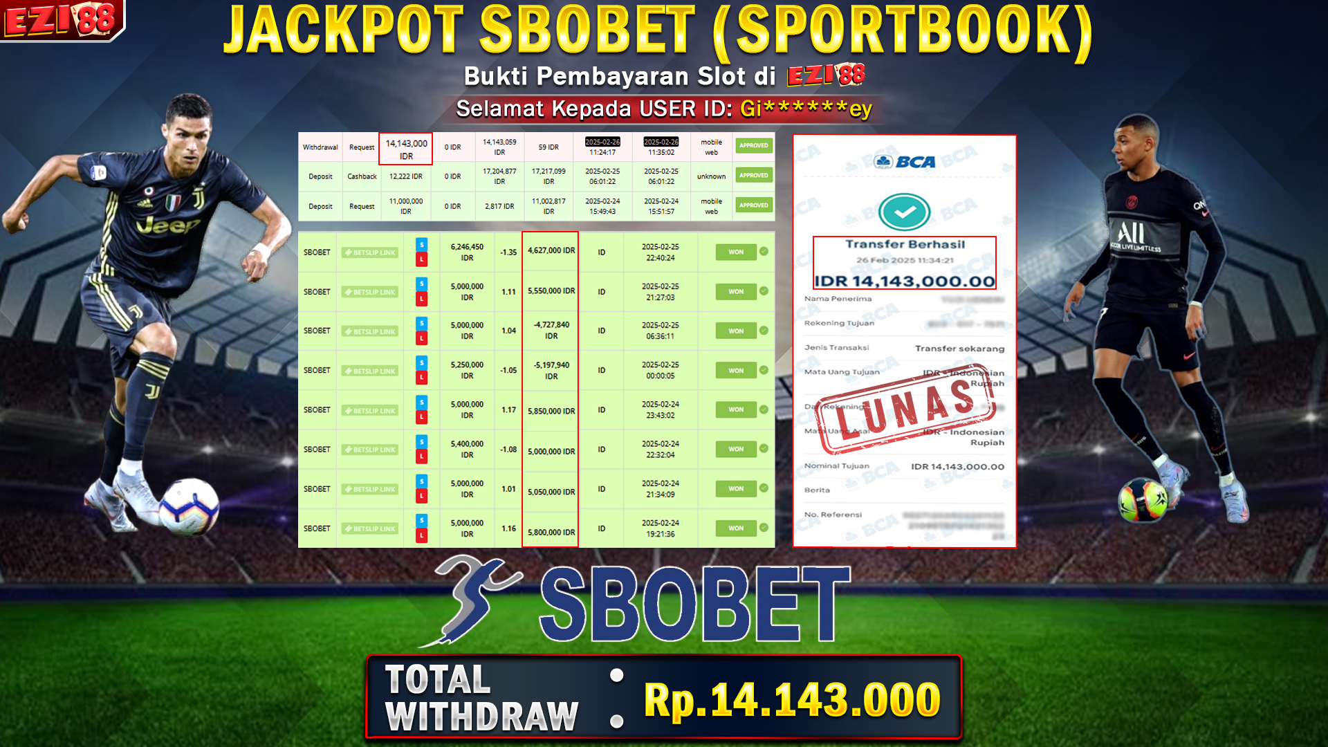 JACKPOT SBOBET ( SPORTBOOK )