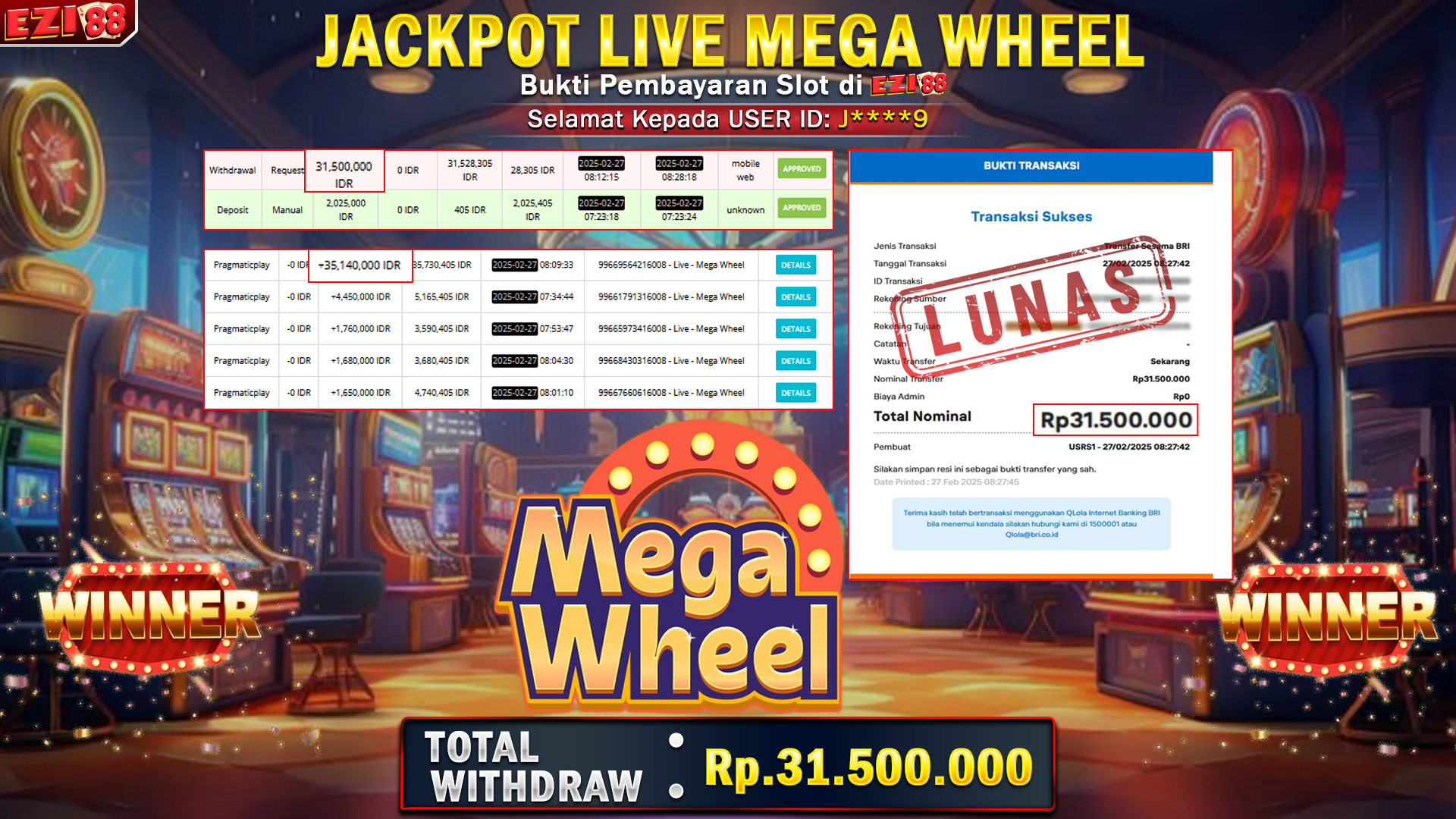 JACKPOT LIVE MEGA WHEEL