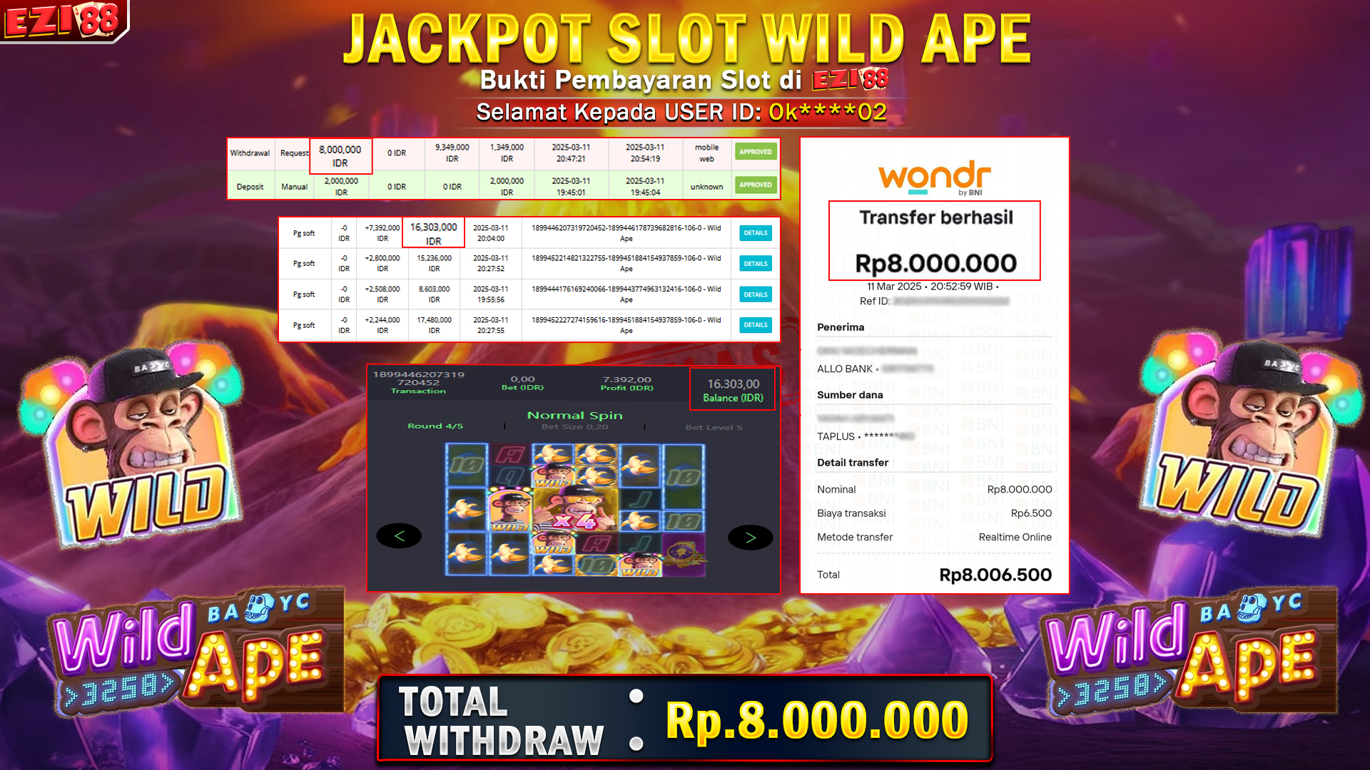 JACKPOT SLOT WILD APE