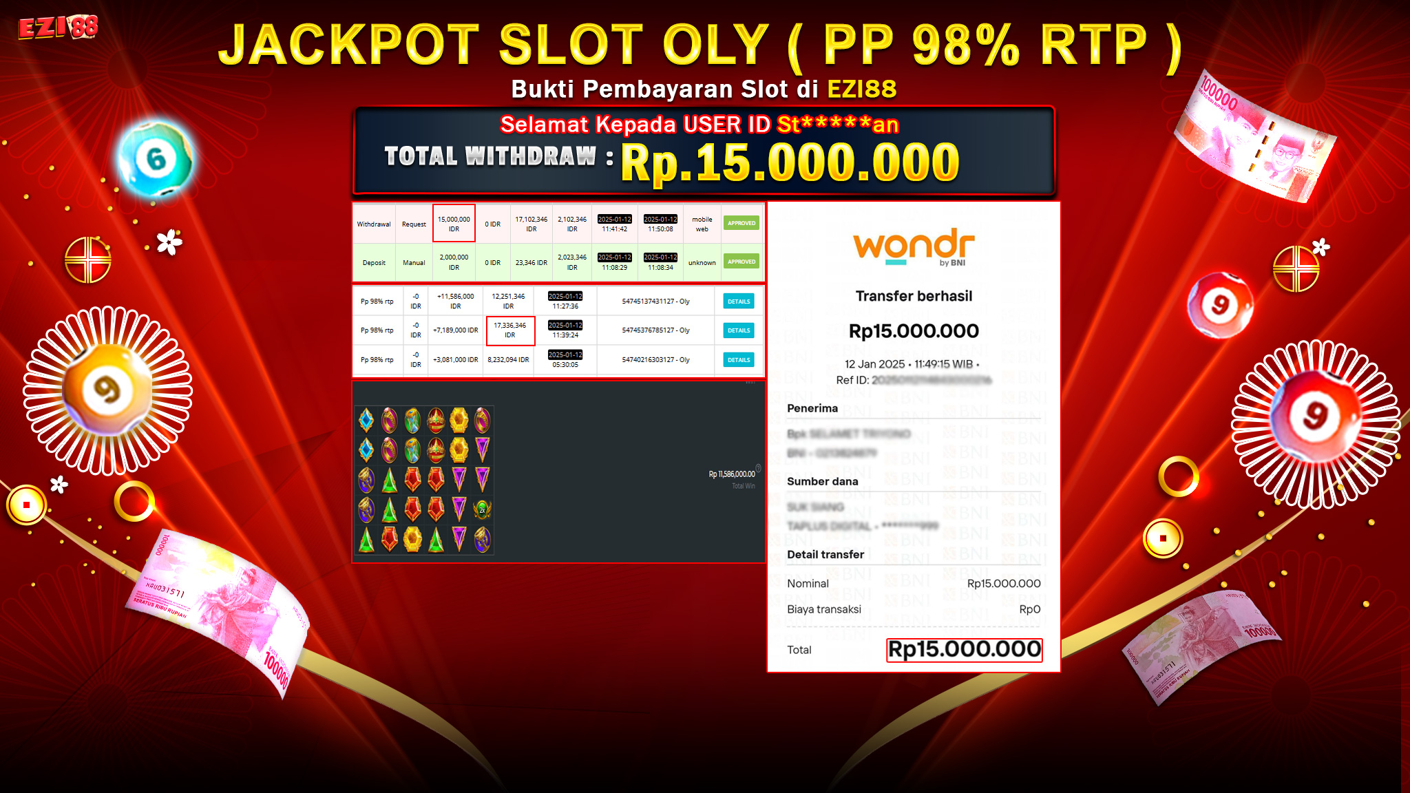 JACKPOT SLOT OLY (PP 98% RTP)