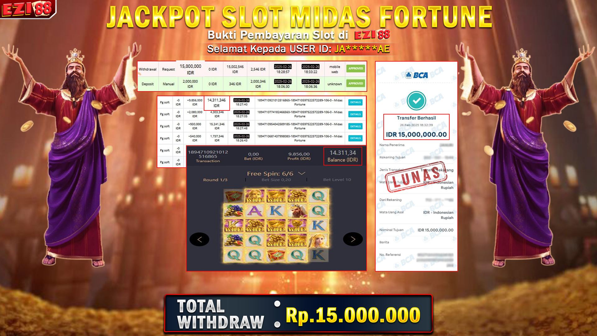 JACKPOT SLOT MIDAS FORTUNE
