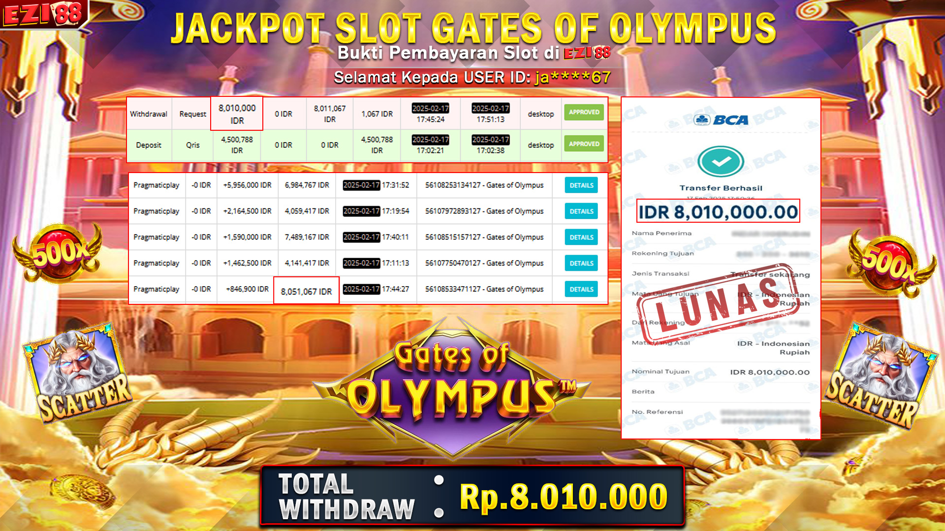 JACKPOT SLOT GATE OF OLYMPUS