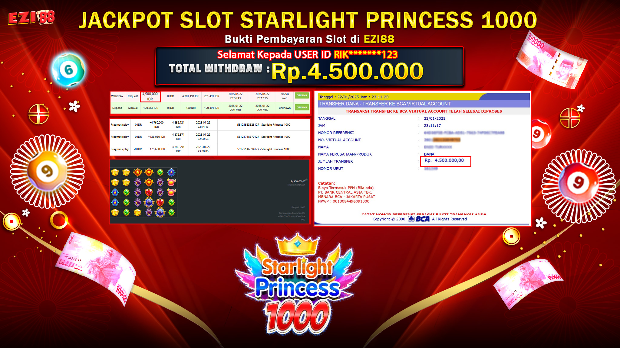 JACKPOT SLOT STARLIGHT PRINCESS 1000