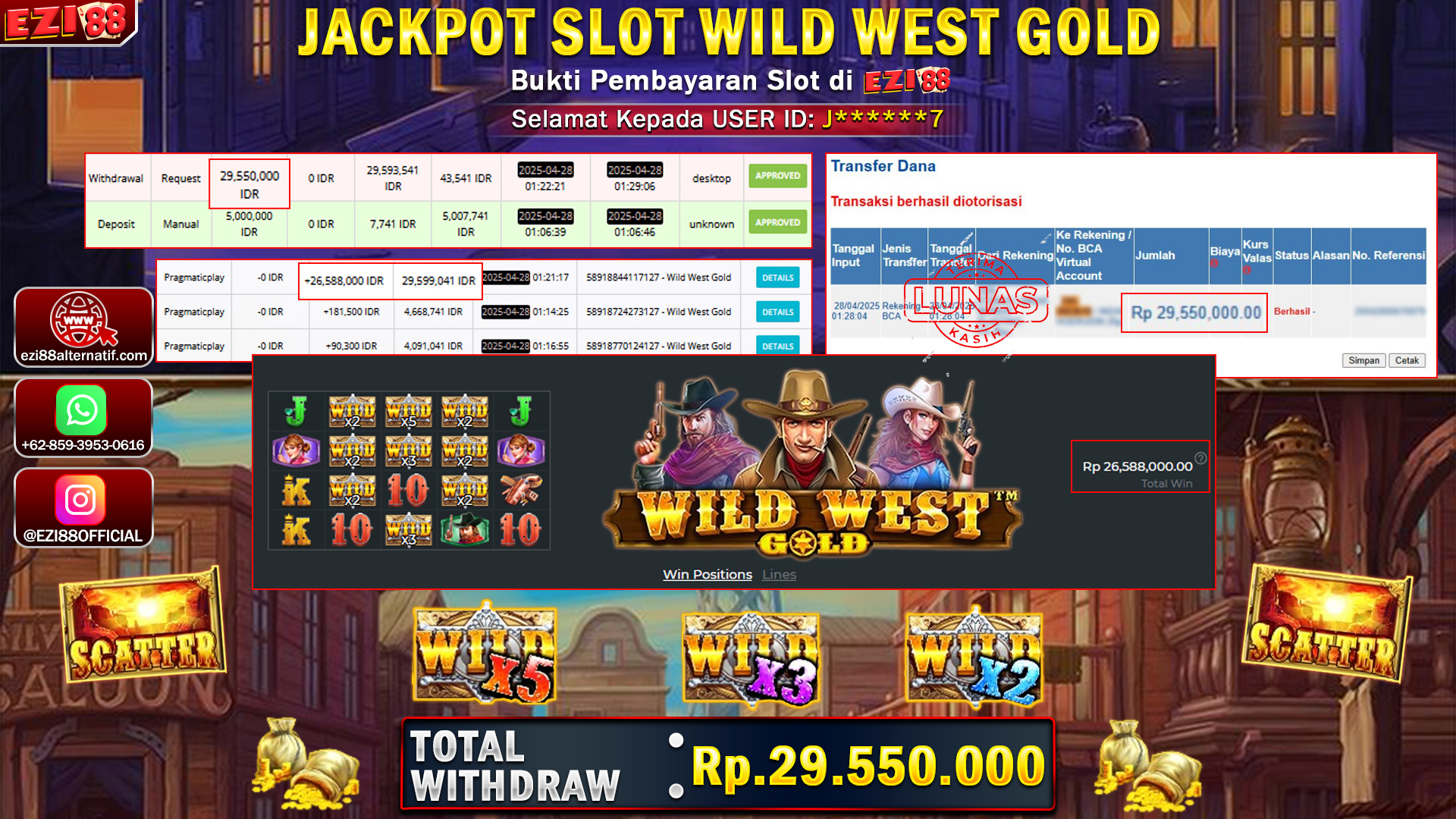 JACKPOT SLOT WILD WEST GOLD