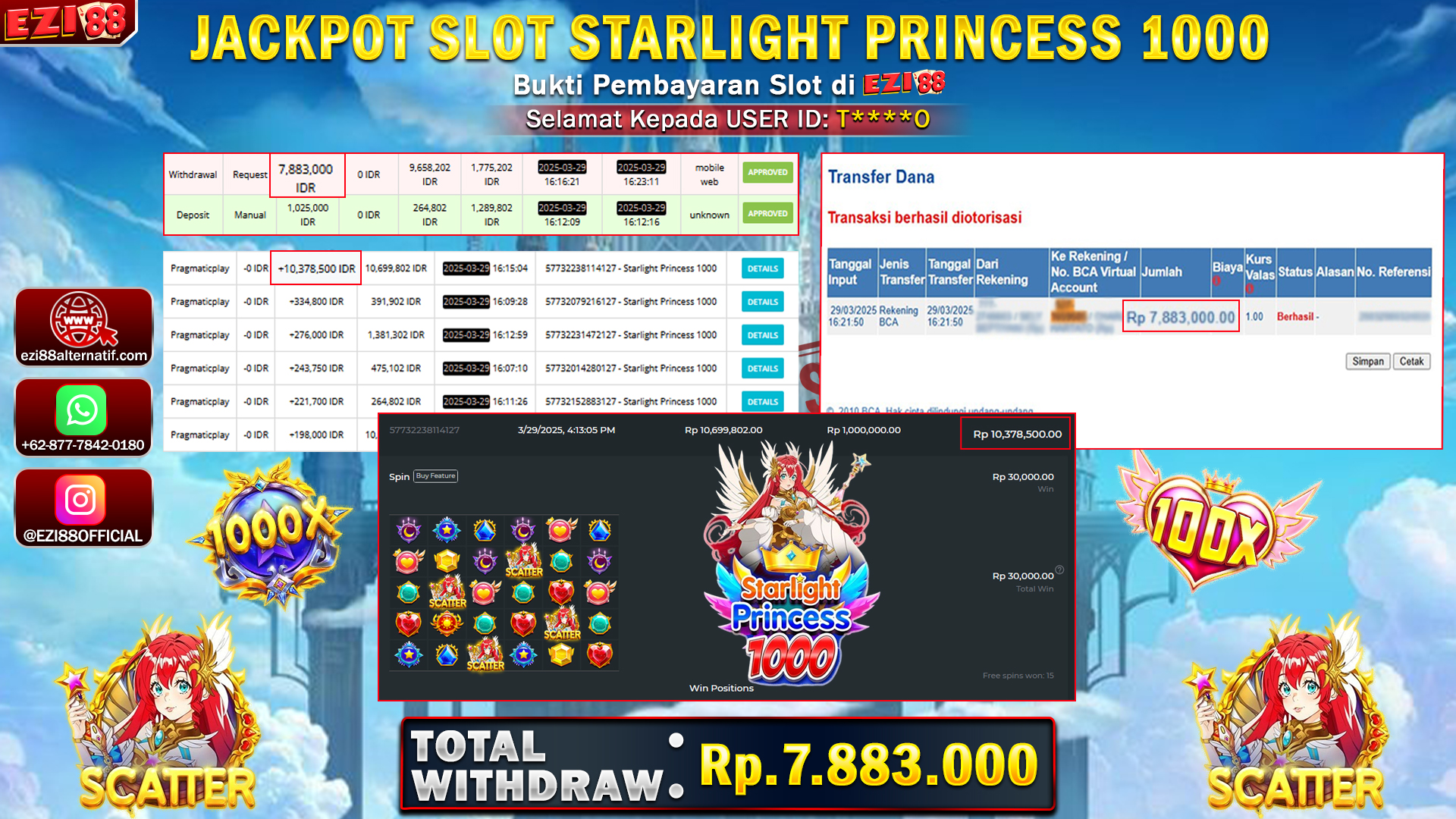 JACKPOT SLOT STARLIGHT PRINCESS 1000
